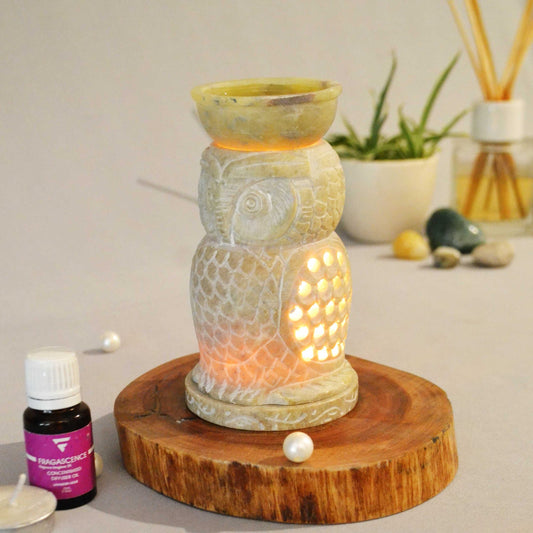 Owl Aroma Oil Diffuser With Free Essential Oil and Candles