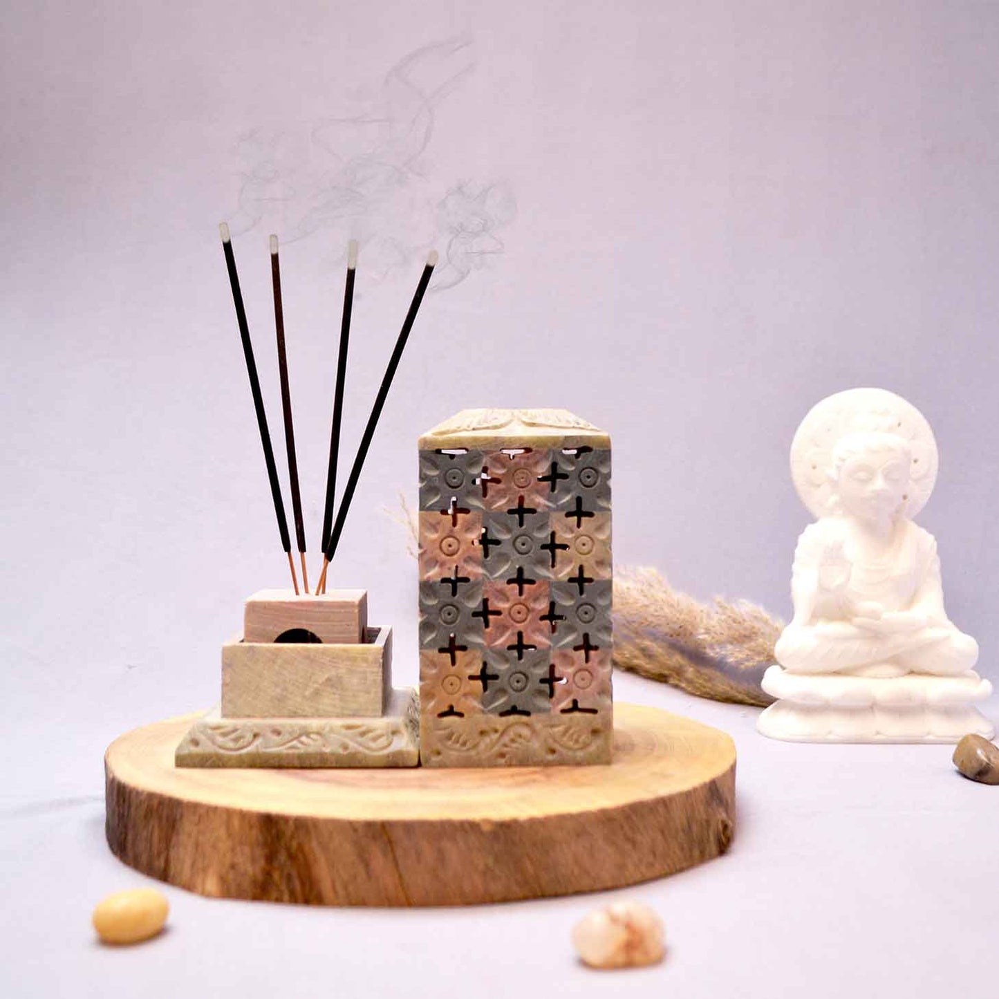Soapstone Chess Incense Holder (5? Inch)