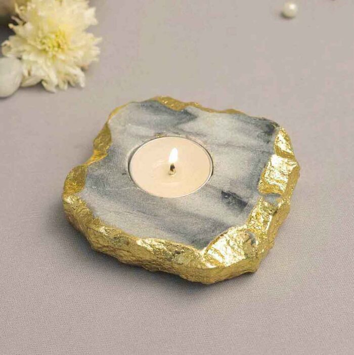 Kayampura & Gold Foil Tealight Holder