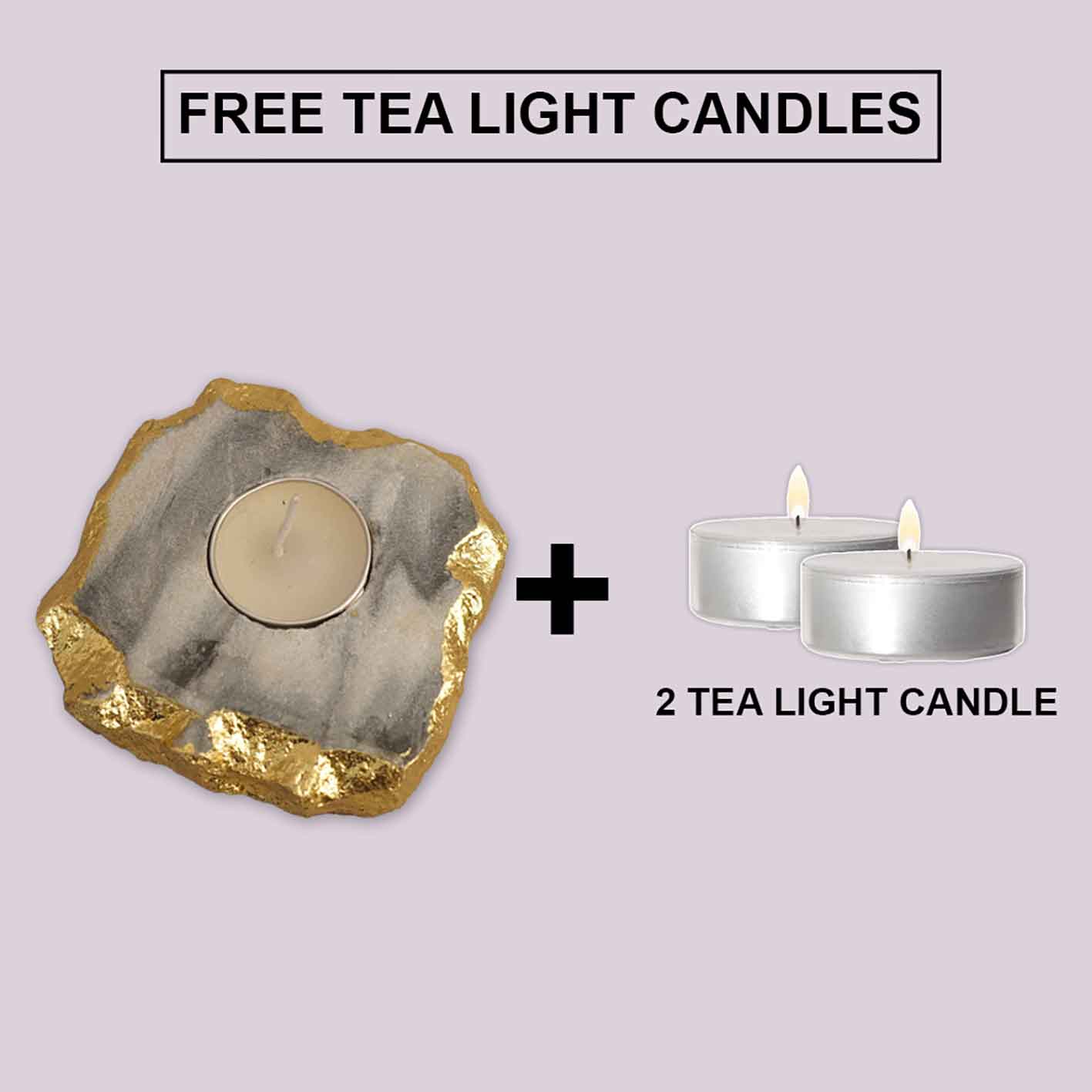 Kayampura & Gold Foil Tealight Holder