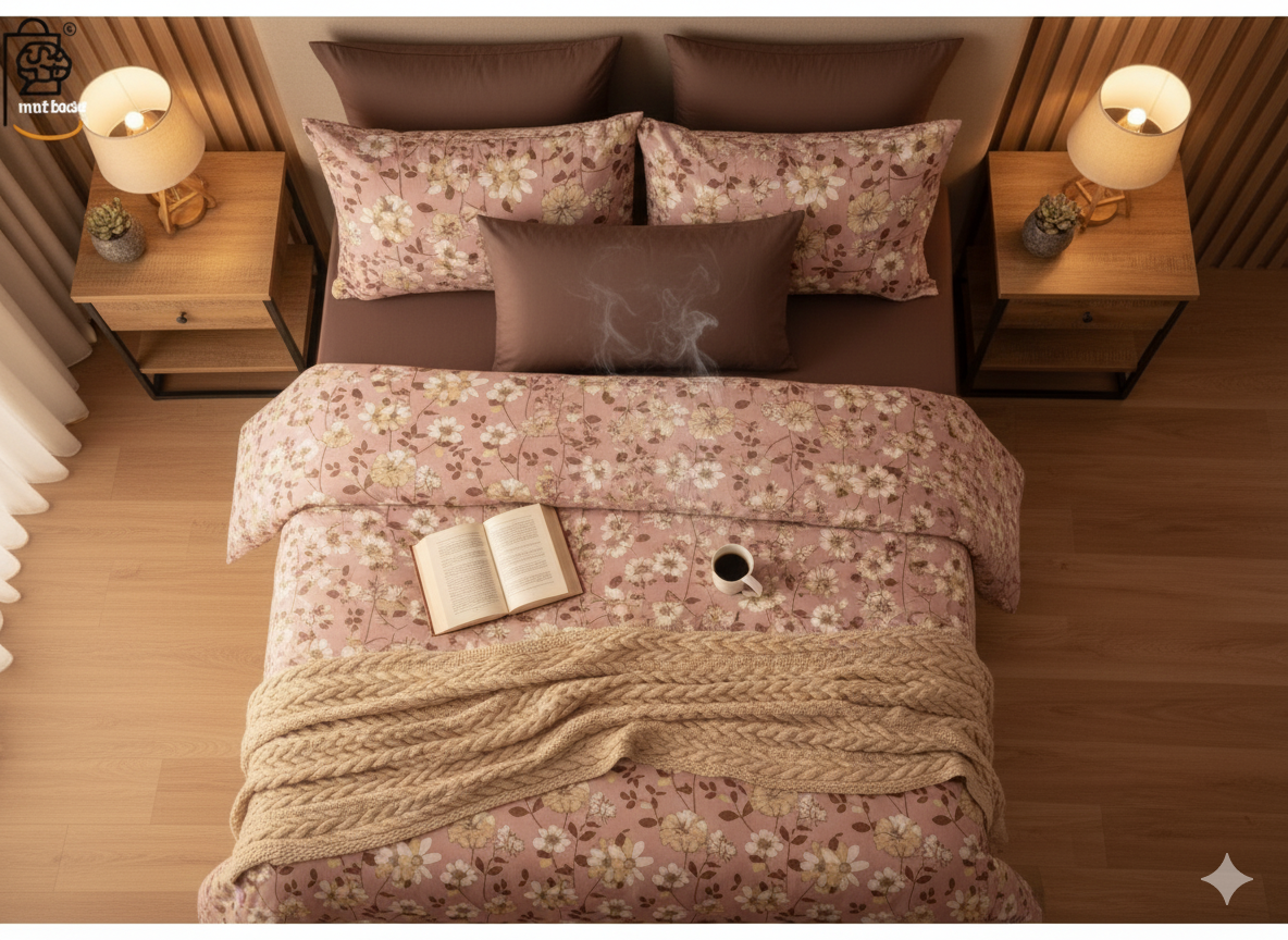 Noretta Premium King Size Bedsheet (108" x 108")- 400 TC