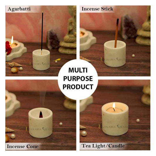 Luxury White Marble Incense Holder