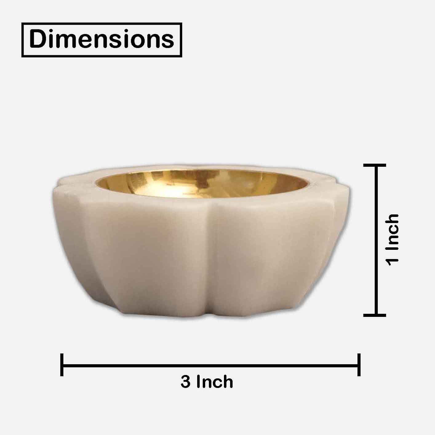 Marble Petal Tea Light Holder Set of 2