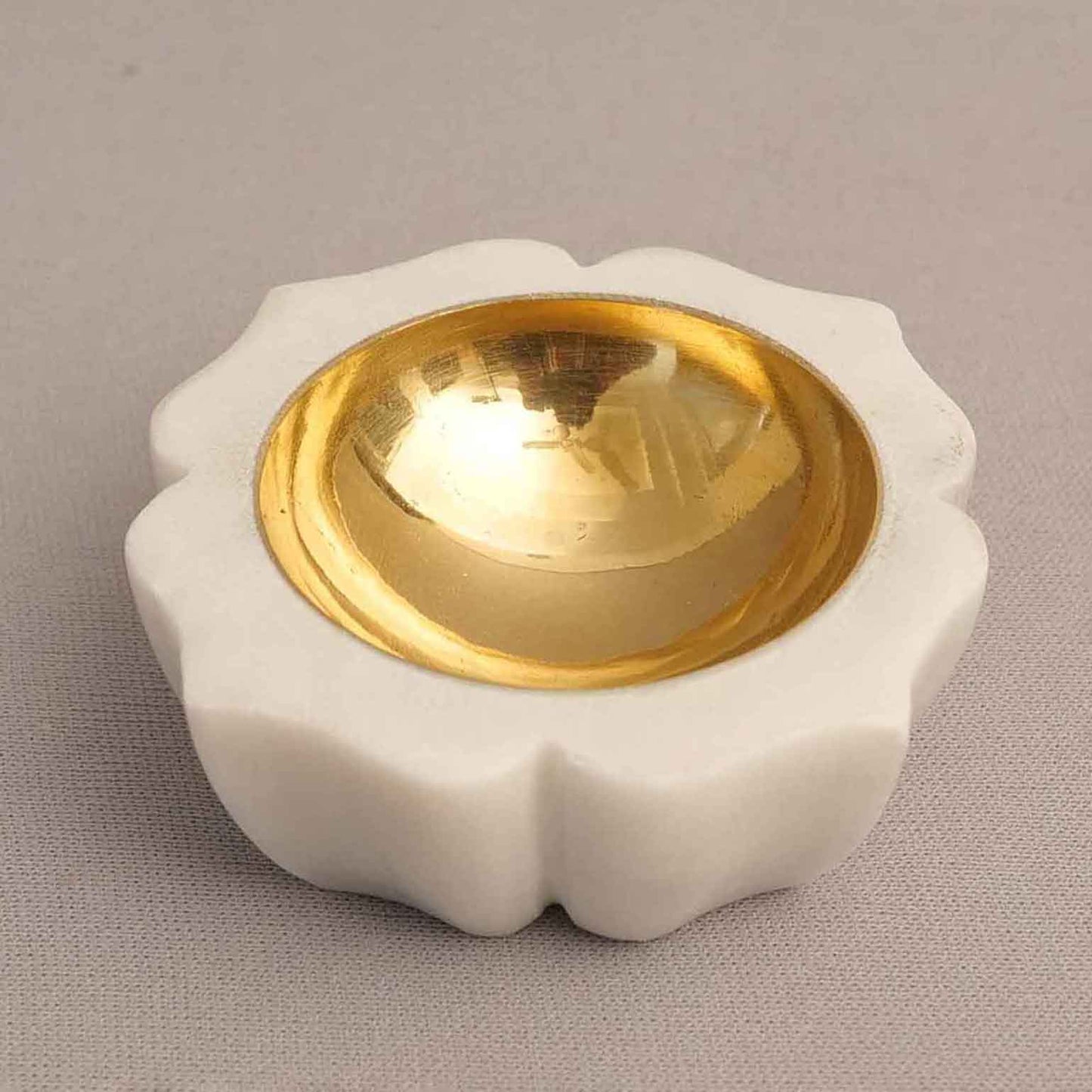 Marble Petal Tea Light Holder Set of 2