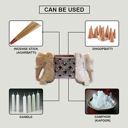 Soapstone Elephant Incense Holder