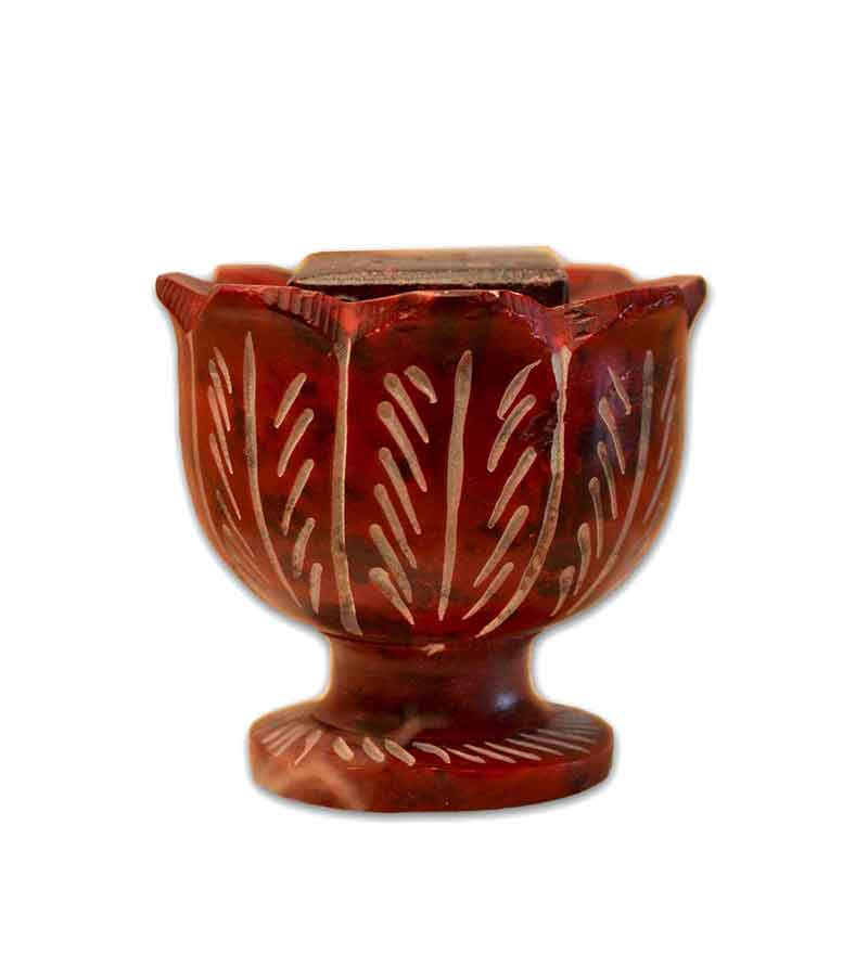 Soapstone Rose Incense Holder