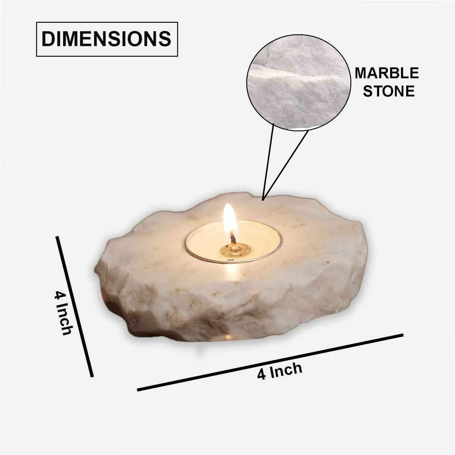 Marble Tea Light Candle Holder Festive Décor