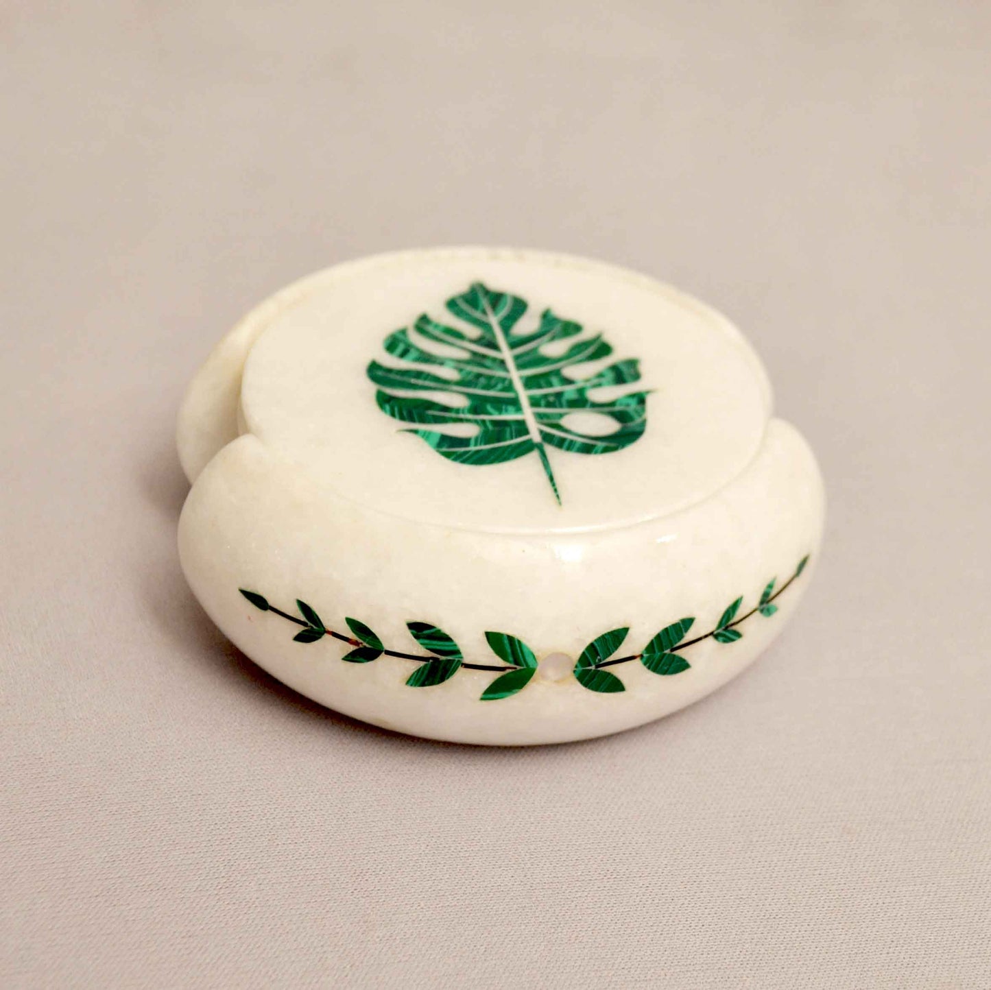 Monster Leaf Coasters (Set of 6) With Stand