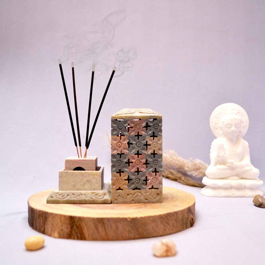 Soapstone Chess Incense Holder (5? Inch)