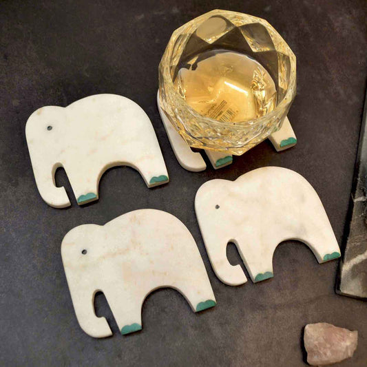 Gajah Inlay Coasters Set of 4