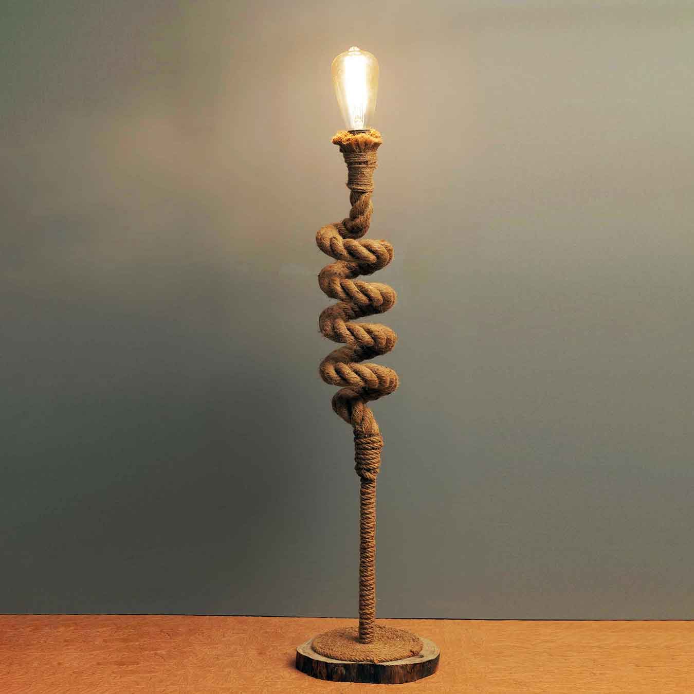 Baluster Jute Lamp
