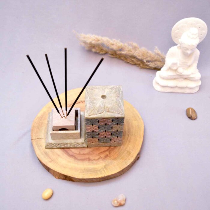 Soapstone Chess Incense Holder (5? Inch)
