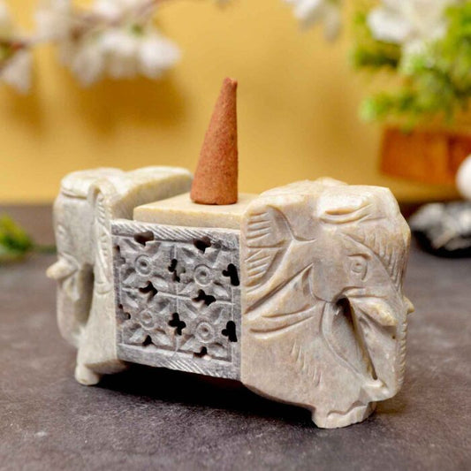 Soapstone Elephant Incense Holder