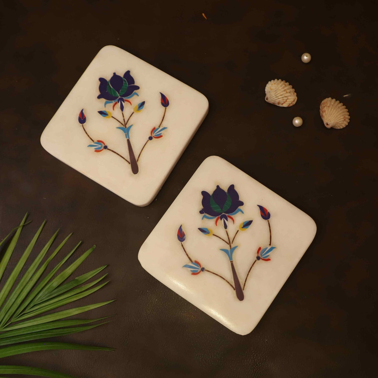 Bejeweled Marble Coaster – (Set of 4)