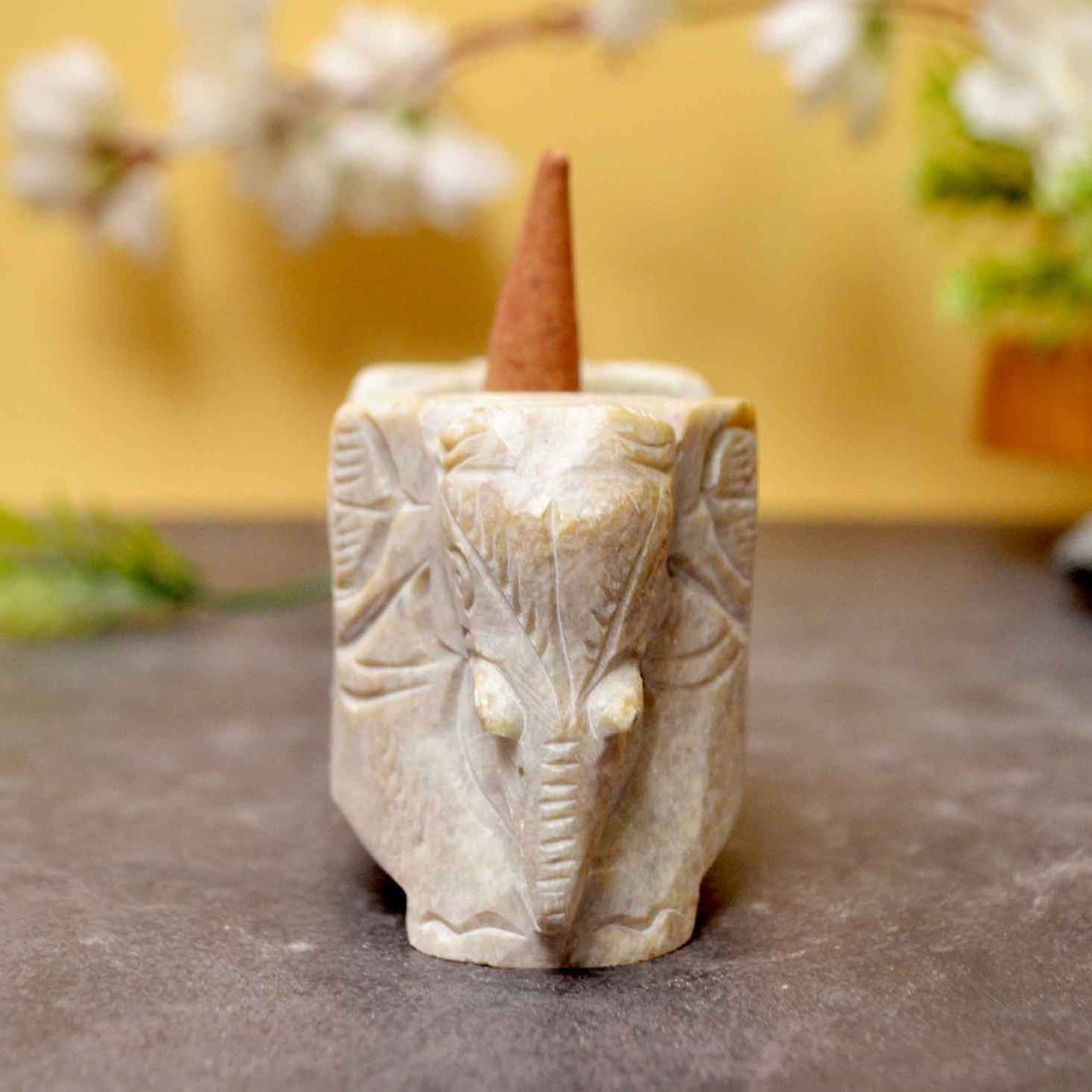 Soapstone Elephant Incense Holder