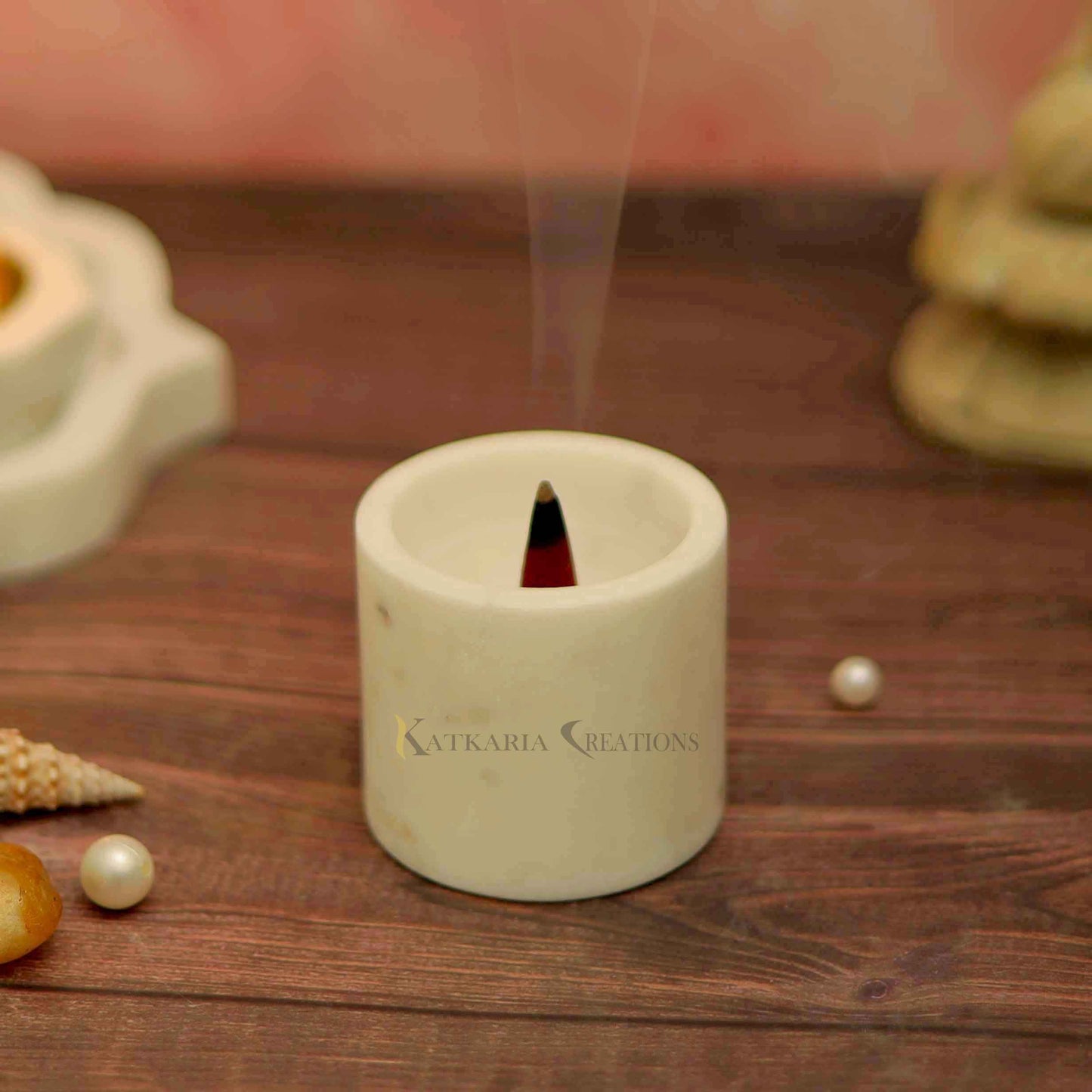 Luxury White Marble Incense Holder
