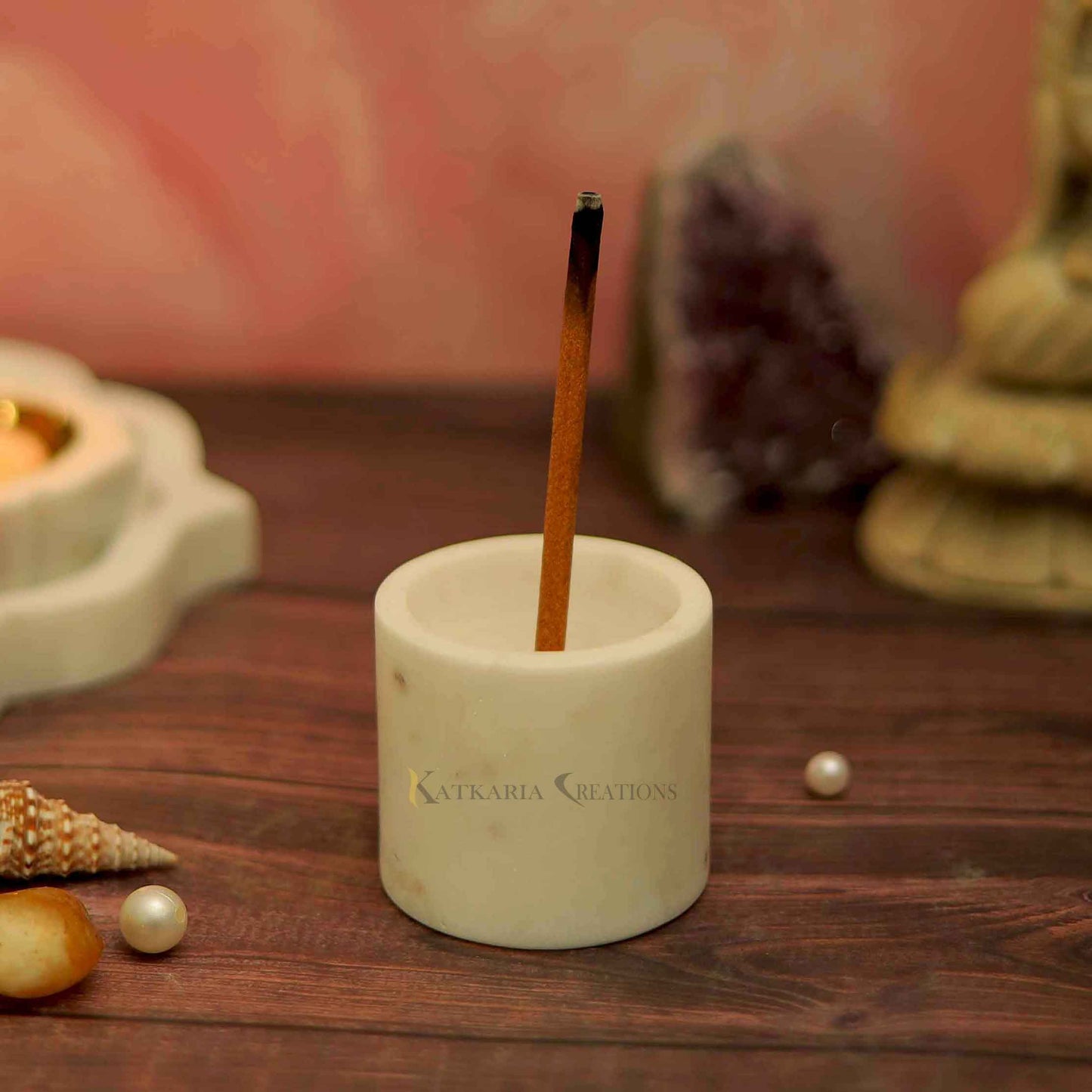 Luxury White Marble Incense Holder