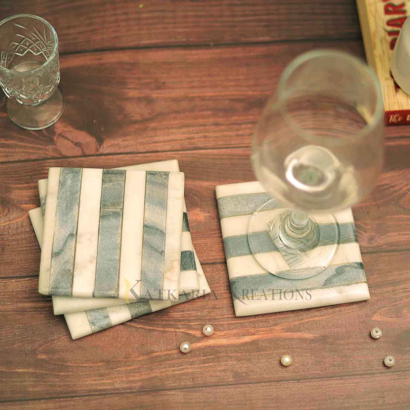 Marble & Kayampura Coasters Set of 4