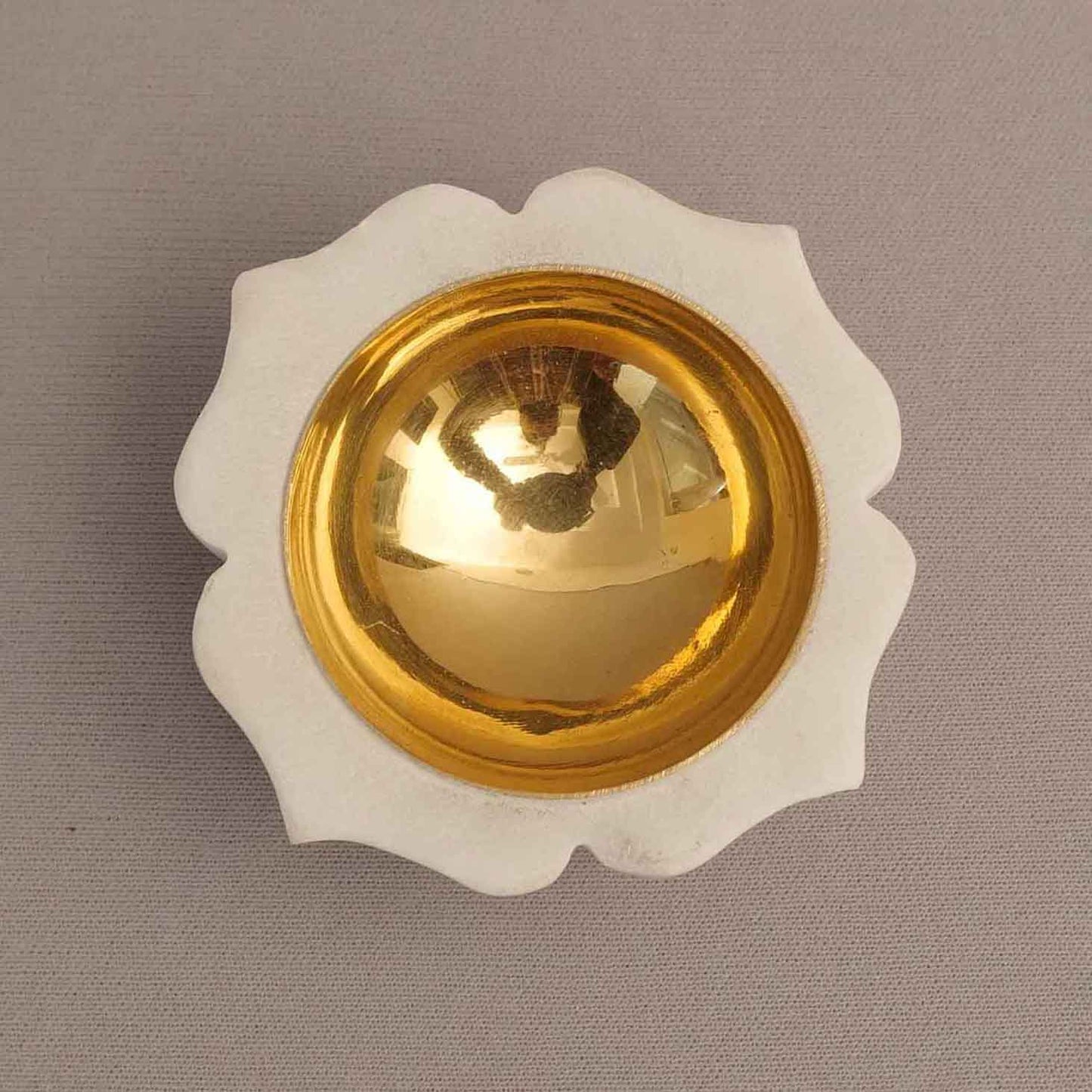 Marble Petal Tea Light Holder Set of 2