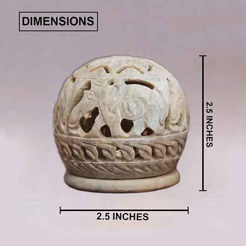 Handcrafted Soapstone Tealight Holder Set Of 2